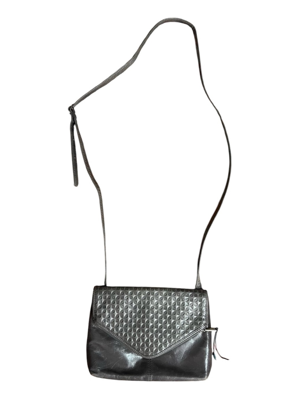HOBO Gray Quilted Leather Crossbody Adjustable Strap Bag